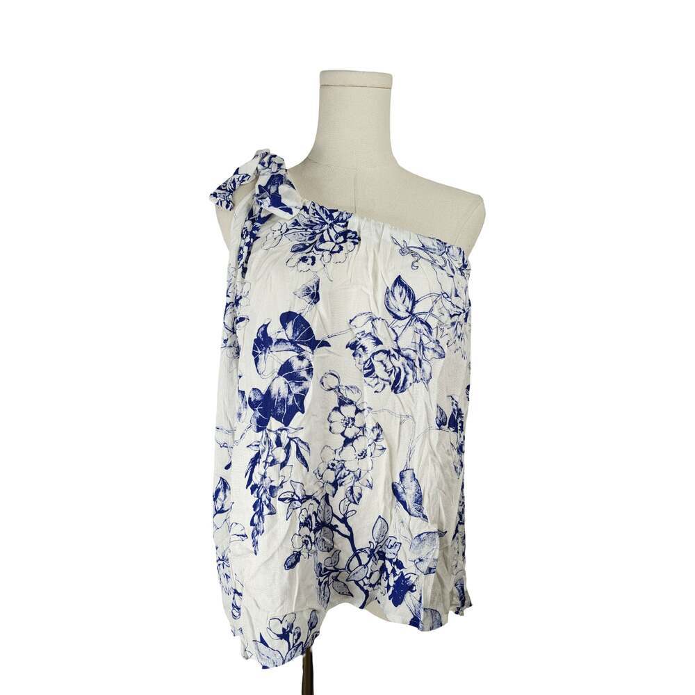 BiB! One Shoulder Floral Print Blouse Sz. Small NWOT